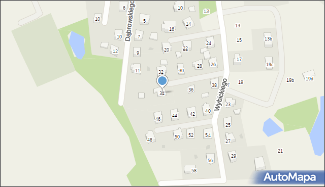 Nowa Karczma, Wybickiego Józefa, gen., 34, mapa Nowa Karczma