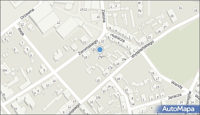 Nowa Sól, Wyspiańskiego Stanisława, 17b, mapa Nowa Sól