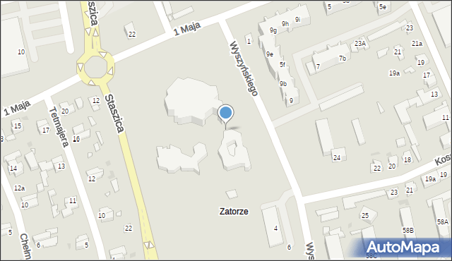 Nowa Sól, Wyszyńskiego Stefana, ks. kard., 2, mapa Nowa Sól