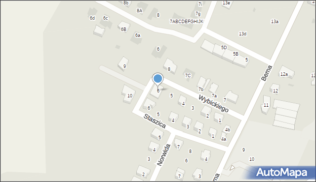 Nowogard, Wybickiego Józefa, gen., 6, mapa Nowogard