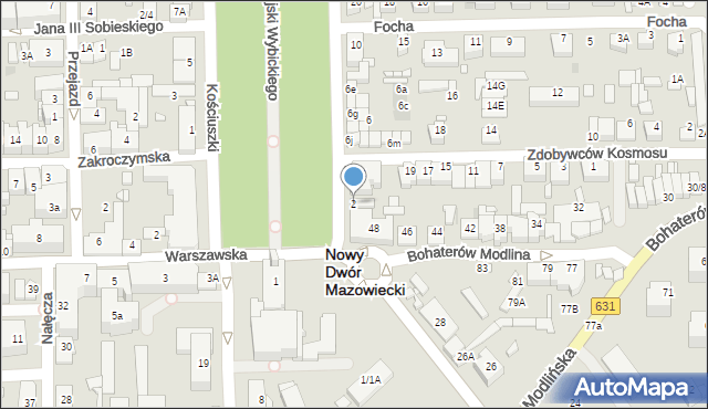 Nowy Dwór Mazowiecki, Wybickiego Józefa, gen., 2, mapa Nowy Dwór Mazowiecki