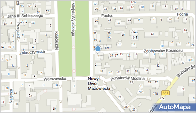 Nowy Dwór Mazowiecki, Wybickiego Józefa, gen., 4, mapa Nowy Dwór Mazowiecki