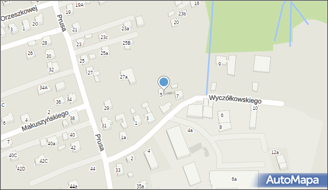 Nowy Sącz, Wyczółkowskiego Leona, 5A, mapa Nowego Sącza