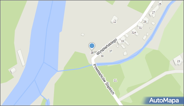 Nysa, Wyspiańskiego Stanisława, 18, mapa Nysy