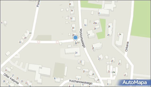 Oborniki Śląskie, Wyszyńskiego Stefana, ks. kard., 26, mapa Oborniki Śląskie