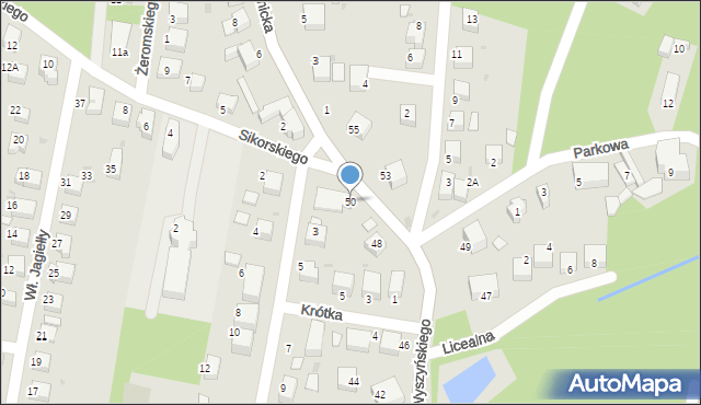 Oborniki Śląskie, Wyszyńskiego Stefana, ks. kard., 50, mapa Oborniki Śląskie