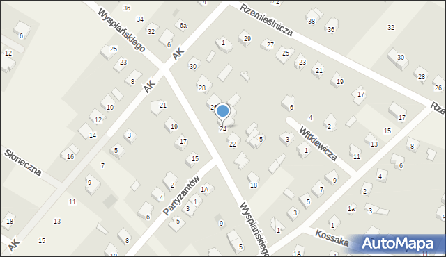 Olszewo-Borki, Wyspiańskiego Stanisława, 24, mapa Olszewo-Borki