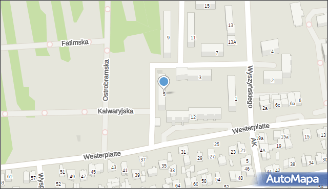 Opoczno, Wyszyńskiego Stefana, ks. prym. kard., 5, mapa Opoczno