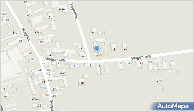 Opole, Wygonowa, 6, mapa Opola