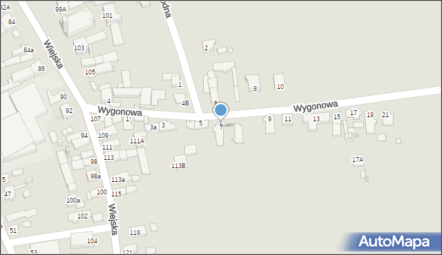 Opole, Wygonowa, 7, mapa Opola