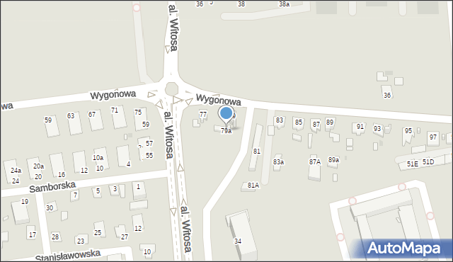 Opole, Wygonowa, 79a, mapa Opola