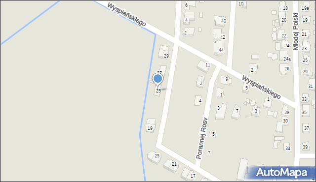 Opole, Wyspiańskiego Stanisława, 25, mapa Opola