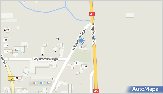 Opole, Wyszomirskiego Bogumiła, 11a, mapa Opola