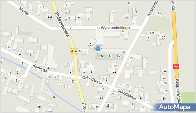 Opole, Wyszomirskiego Bogumiła, 8f, mapa Opola