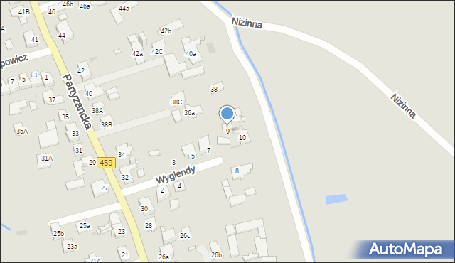 Opole, Wyglendy Jana, 9, mapa Opola