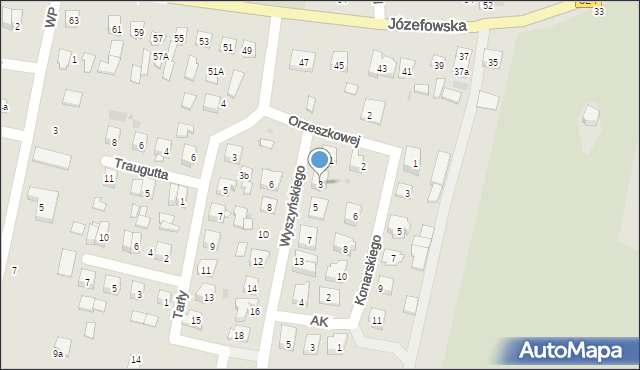 Opole Lubelskie, Wyszyńskiego Stefana, ks. kard., 3, mapa Opole Lubelskie