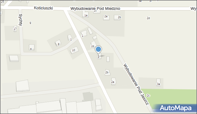 Osie, Wybudowanie Pod Jaszcz, 2, mapa Osie