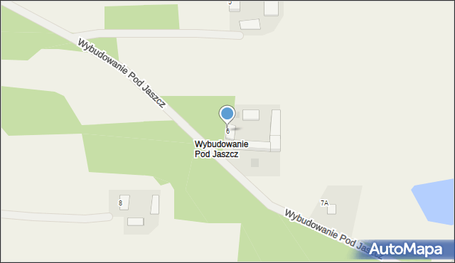 Osie, Wybudowanie Pod Jaszcz, 6, mapa Osie