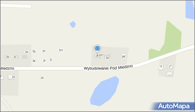 Osie, Wybudowanie Pod Miedzno, 3t, mapa Osie