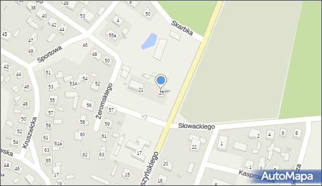 Osięciny, Wyszyńskiego Stefana, ks. kard., 25, mapa Osięciny