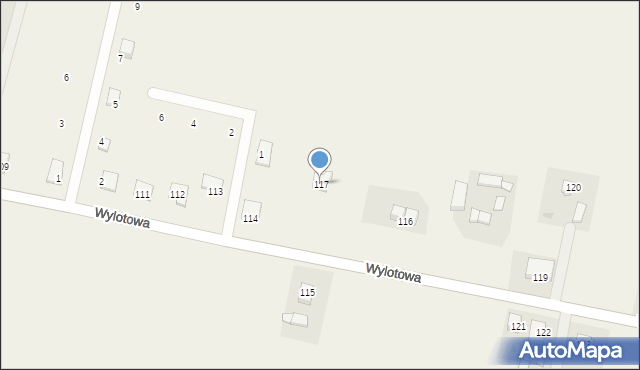 Osiedle Poznańskie, Wylotowa, 117, mapa Osiedle Poznańskie