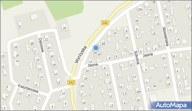 Osiek nad Notecią, Wyrzyska, 22A, mapa Osiek nad Notecią