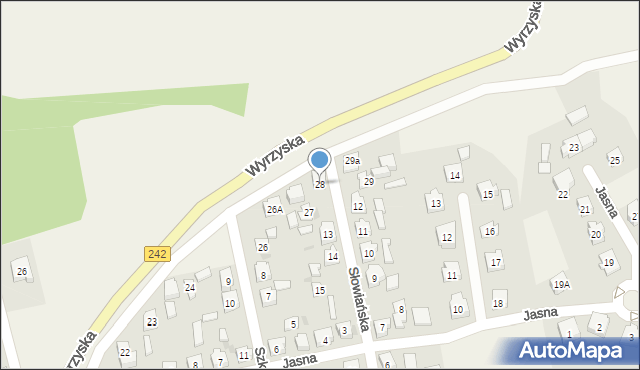 Osiek nad Notecią, Wyrzyska, 28, mapa Osiek nad Notecią