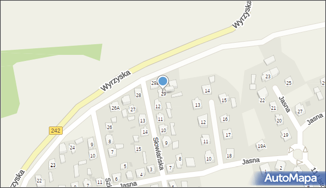 Osiek nad Notecią, Wyrzyska, 29, mapa Osiek nad Notecią