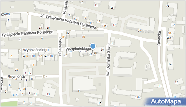 Ostróda, Wyspiańskiego Stanisława, 44, mapa Ostróda
