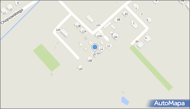 Ostrołęka, Wypychy, 14A, mapa Ostrołęka