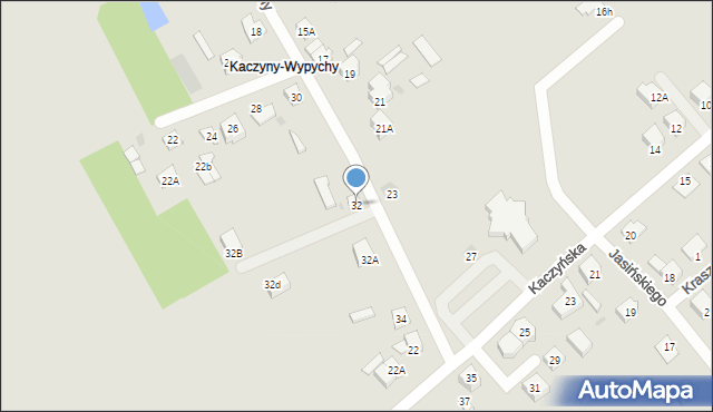 Ostrołęka, Wypychy, 32, mapa Ostrołęka