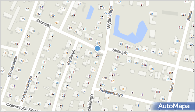 Ostrów Wielkopolski, Wybickiego Józefa, gen., 19, mapa Ostrów Wielkopolski