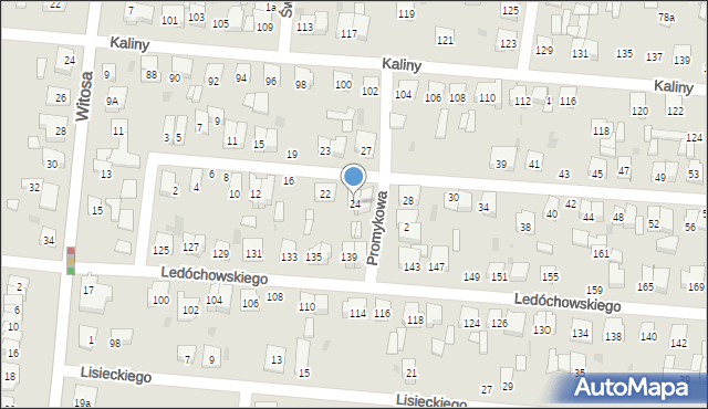 Ostrów Wielkopolski, Wyjazdowa, 24, mapa Ostrów Wielkopolski