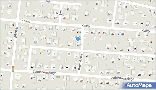 Ostrów Wielkopolski, Wyjazdowa, 27, mapa Ostrów Wielkopolski