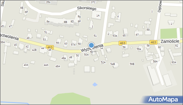 Ozimek, Wyzwolenia, 52, mapa Ozimek