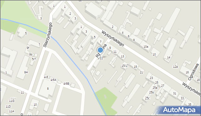 Ozorków, Wyszyńskiego Stefana, ks. kard., 9/11, mapa Ozorków