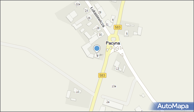 Pacyna, Wyzwolenia, 8, mapa Pacyna