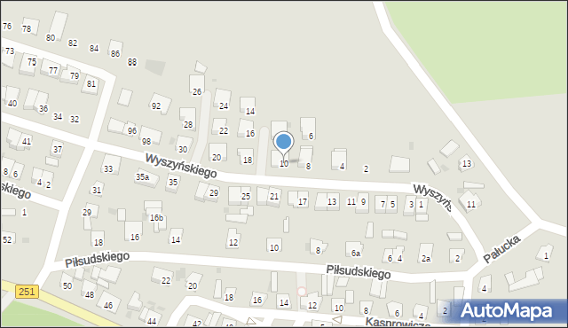 Pakość, Wyszyńskiego Stefana, ks. kard., 10, mapa Pakość