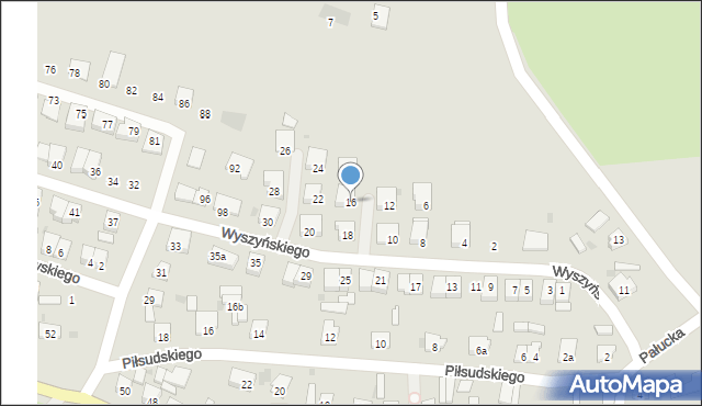 Pakość, Wyszyńskiego Stefana, ks. kard., 16, mapa Pakość