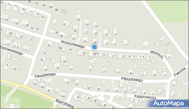 Pakość, Wyszyńskiego Stefana, ks. kard., 25, mapa Pakość