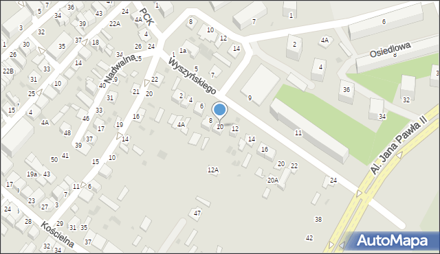 Parczew, Wyszyńskiego Stefana, ks. kard., 10, mapa Parczew
