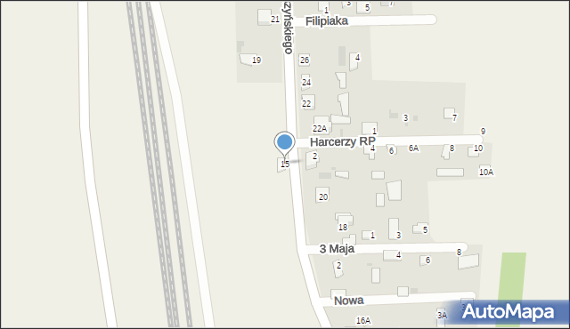 Pasieki, Wyszyńskiego Stefana, ks. kard., 15, mapa Pasieki