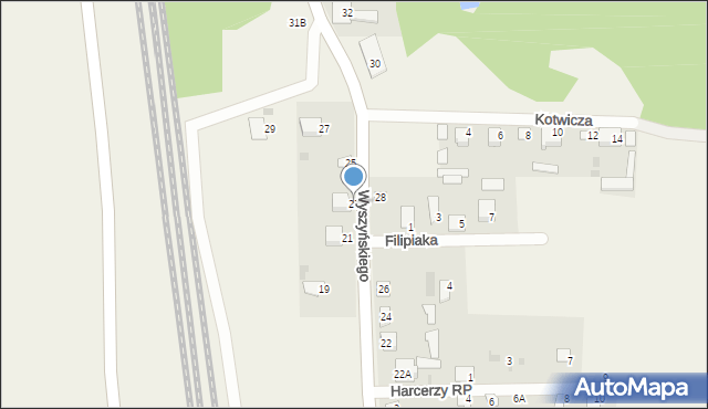 Pasieki, Wyszyńskiego Stefana, ks. kard., 23, mapa Pasieki