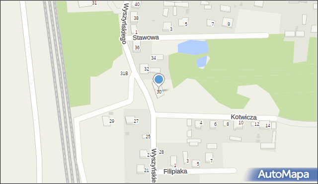 Pasieki, Wyszyńskiego Stefana, ks. kard., 30, mapa Pasieki