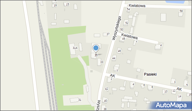 Pasieki, Wyszyńskiego Stefana, ks. kard., 35, mapa Pasieki