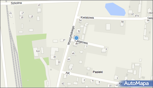 Pasieki, Wyszyńskiego Stefana, ks. kard., 48, mapa Pasieki