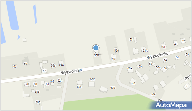 Paterek, Wyzwolenia, 55B, mapa Paterek