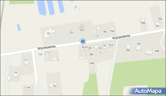 Paterek, Wyzwolenia, 70, mapa Paterek