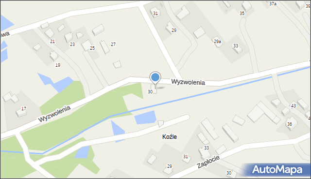 Pawłowice, Wyzwolenia, 34, mapa Pawłowice