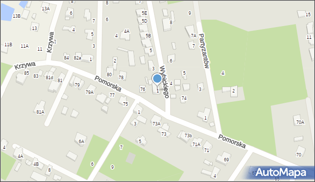 Piaseczno, Wybickiego Józefa, gen., 1, mapa Piaseczno